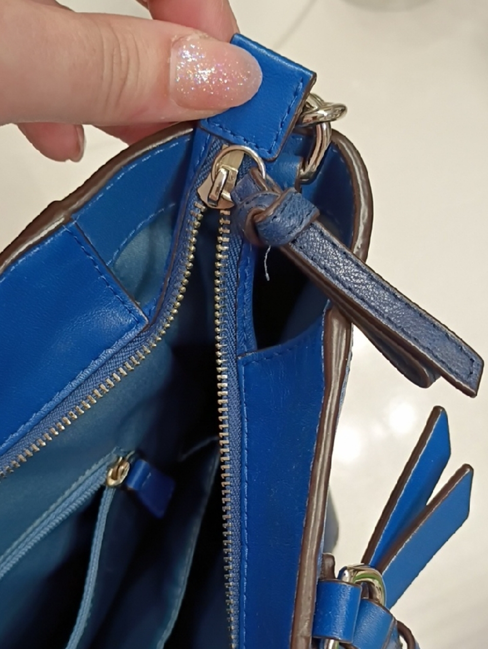 Coach Blue Poppy Blaire Tote - Picture 6 of 13